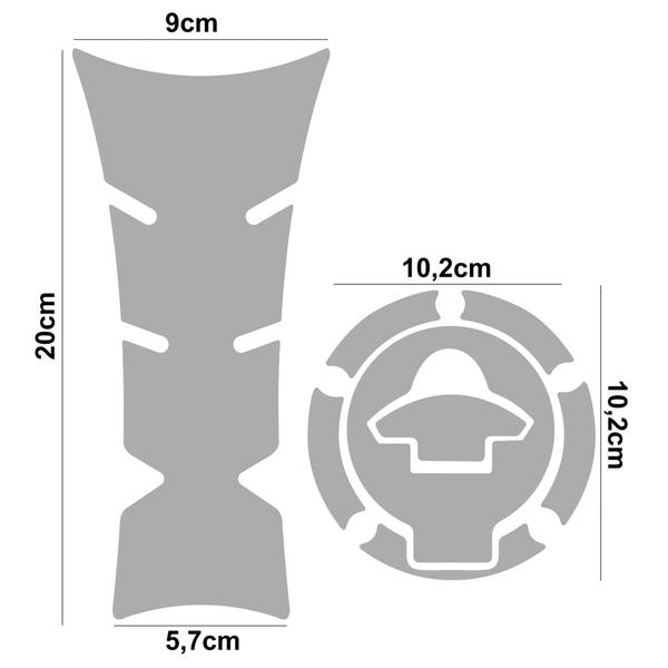 Imagem de Kit Protetor De Tanque E Bocal Moto Yamaha Fazer Acima 2018