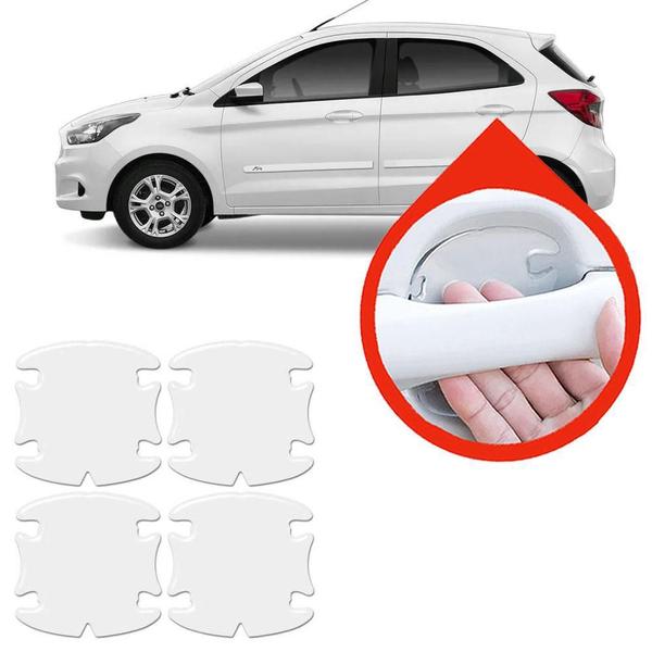 Imagem de Kit Protetor Maçaneta Silicone Incolor Ford Ka 2016 A 2021