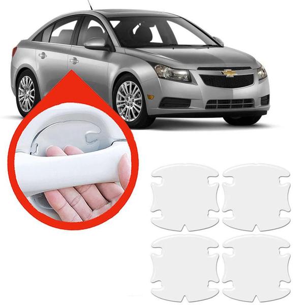 Imagem de Kit Protetor Maçaneta Silicone Incolor Gm Cruze 2013 A 2023