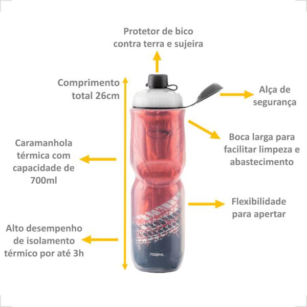 Imagem de Kit PTK Garrafa Térmica Rastro 700ml + PTK Suporte Simples