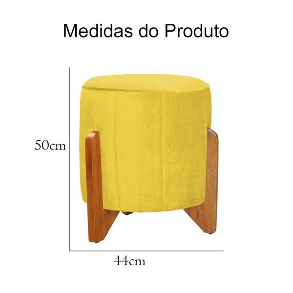 Imagem de Kit Puff Decorativo Athenas mais Puff Jade Suede Cores - DS Estofados