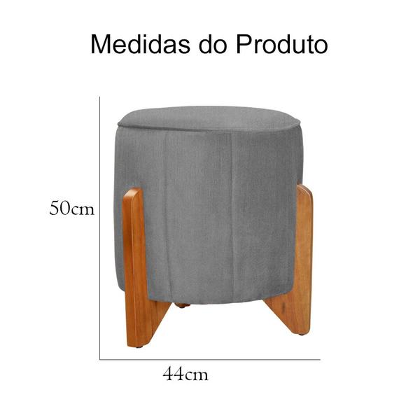 Imagem de Kit Puff Decorativo Athenas mais Puff Jade Suede Cores - DS Estofados