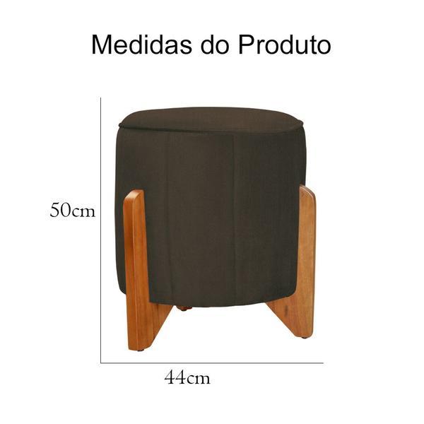 Imagem de Kit Puff Decorativo Athenas mais Puff Jade Suede Cores - DS Estofados