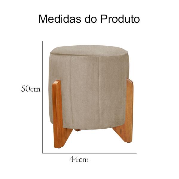 Imagem de Kit Puff Decorativo Athenas mais Puff Jade Suede Cores - DS Estofados