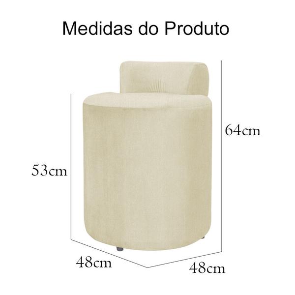 Imagem de Kit Puff Decorativo Athenas mais Puff Jade Suede Cores - DS Estofados