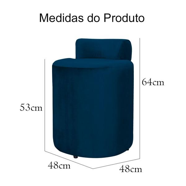 Imagem de Kit Puff Decorativo Athenas mais Puff Jade Veludo Cores - DS Estofados