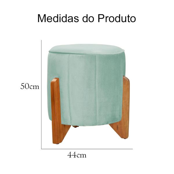 Imagem de Kit Puff Decorativo Athenas mais Puff Jade Veludo Cores - DS Estofados