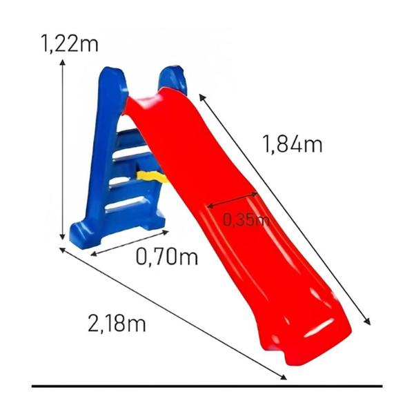 Imagem de Kit Pula Pula Trampolim 1,40m + Piscina de Bolinhas Quadrada 1,50m + Escorregador Grande + Gangorra