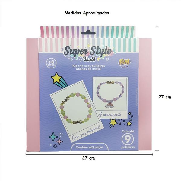 Imagem de Kit Pulseiras Crystal Dreams Super Style F01091 - Fun