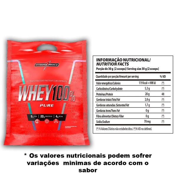 Imagem de Kit Pure Whey 100% Concentrado 900g + Creatina 150g - Integralmedica