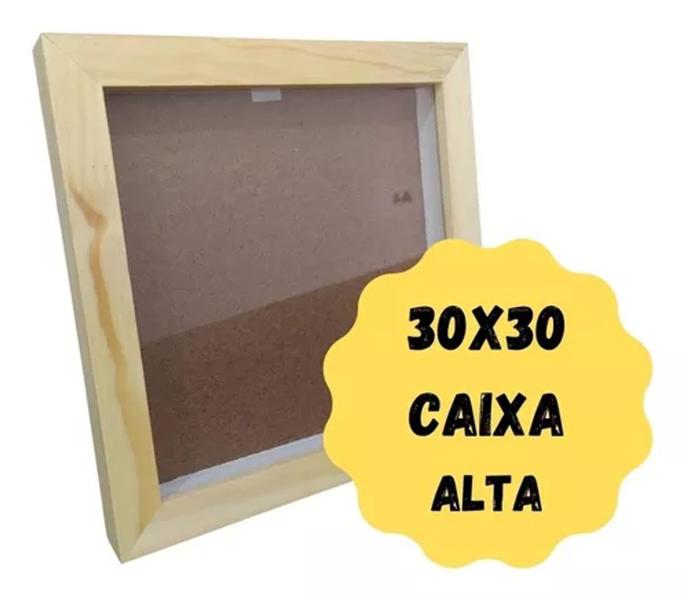 Imagem de Kit Quadro Porta Retrato 30x30 Moldura Caixa Alta 6 Unidades