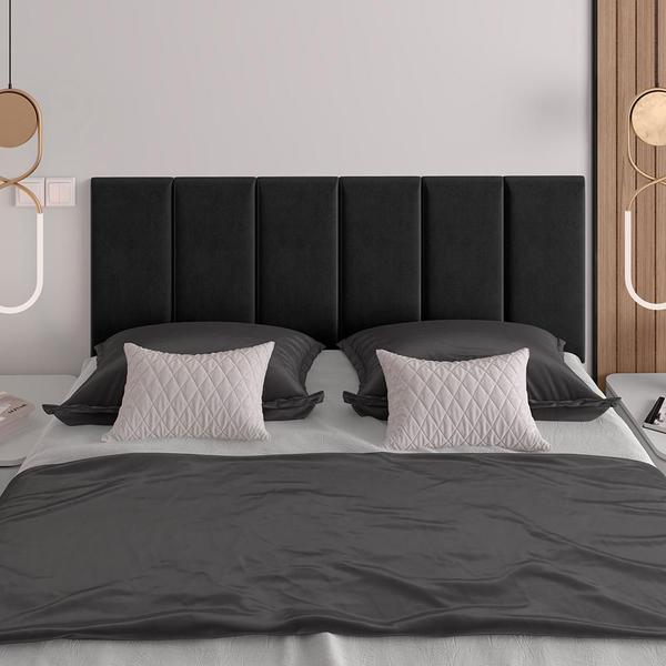 Kit Quarto 2 Mesinhas Charme Preto/Cinamomo Nicho Prateleira Cabeceira Suspensa Julia Preto Suede 1,40 Cama Casal Box - Lojas RPM Imagem de Kit Quarto 2 Mesinhas Charme Preto/Cinamomo Nicho Prateleira Cabeceira Suspensa Julia Preto Suede 1,40 Cama Casal Box - Lojas RPM