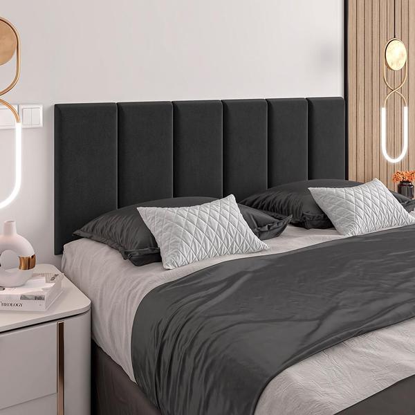 Kit Quarto 2 Mesinhas Charme Preto/Cinamomo Nicho Prateleira Cabeceira Suspensa Julia Preto Suede 1,40 Cama Casal Box - Lojas RPM Imagem de Kit Quarto 2 Mesinhas Charme Preto/Cinamomo Nicho Prateleira Cabeceira Suspensa Julia Preto Suede 1,40 Cama Casal Box - Lojas RPM