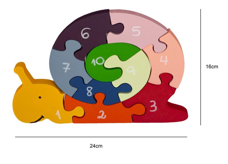 Imagem de kit Quebra-Cabeças Infantil Brinquedo De Madeira Montessori Letras Números 