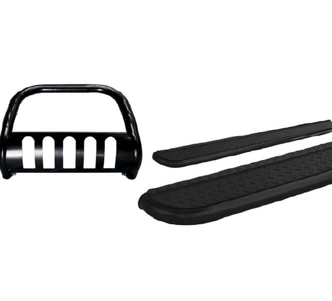 Kit Quebra Mato C/Proteção Estribo Chapa/ TrailBlazer Preto - HOZZ Imagem de Kit Quebra Mato C/Proteção Estribo Chapa/ TrailBlazer Preto