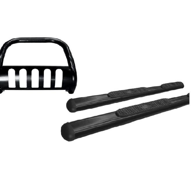 Kit Quebra Mato C/Proteção Estribo Oval TrailBlazer Preto - HOZZ Imagem de Kit Quebra Mato C/Proteção Estribo Oval TrailBlazer Preto