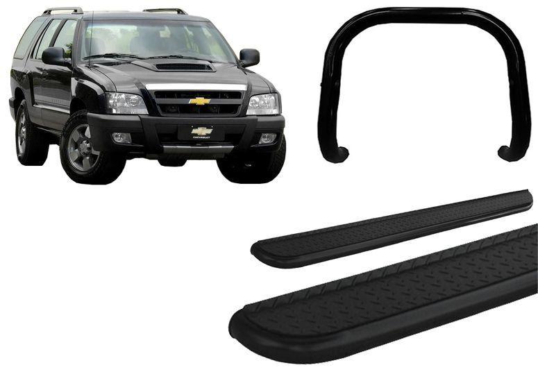 Kit Quebra Mato Estribo Chapa Preto Para Blazer - HOZZ Imagem de Kit Quebra Mato Estribo Chapa Preto Para Blazer