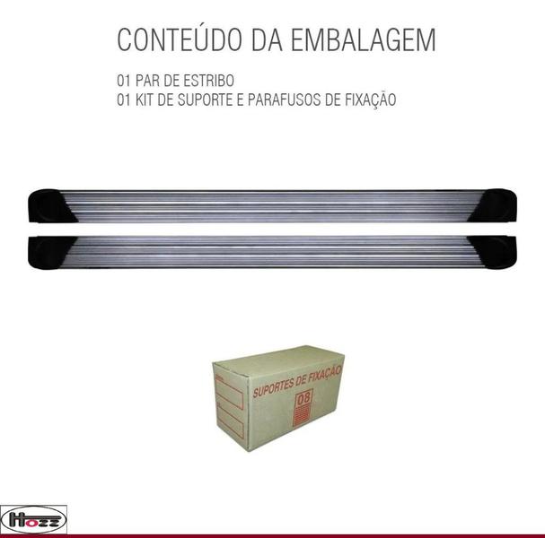 Imagem de Kit Quebra Mato Estribo Plataforma Cromado Para Blazer