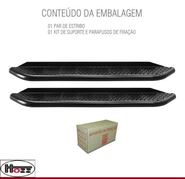 Imagem de Kit Quebra Mato S/Barra Estribo Chapa Preto F-250