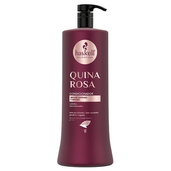 Imagem de Kit Quina Rosa Haskell Shampoo e Condicionador 1 Litro Brilho Intenso e Maciez Para Cabelos Desvitalizados