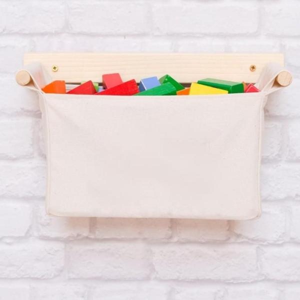 Imagem de Kit Rack Para Livros Infantil 6 Bolsos + Organizador Pocket