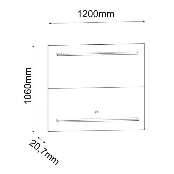 Imagem de Kit Rack Sienna e Painel Tessa p/ TV até 50 Polegadas - Belliv Decor