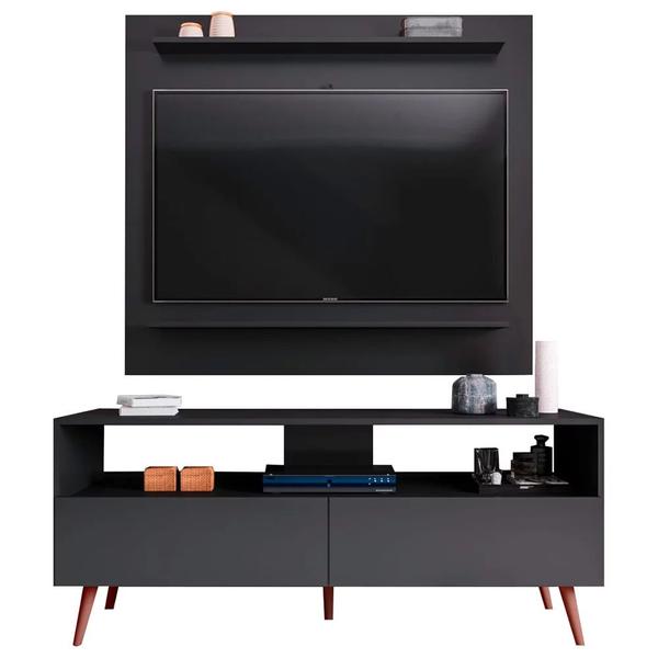 Imagem de Kit Rack Sienna e Painel Tessa p/ TV até 50 Polegadas - Vallisa Decor