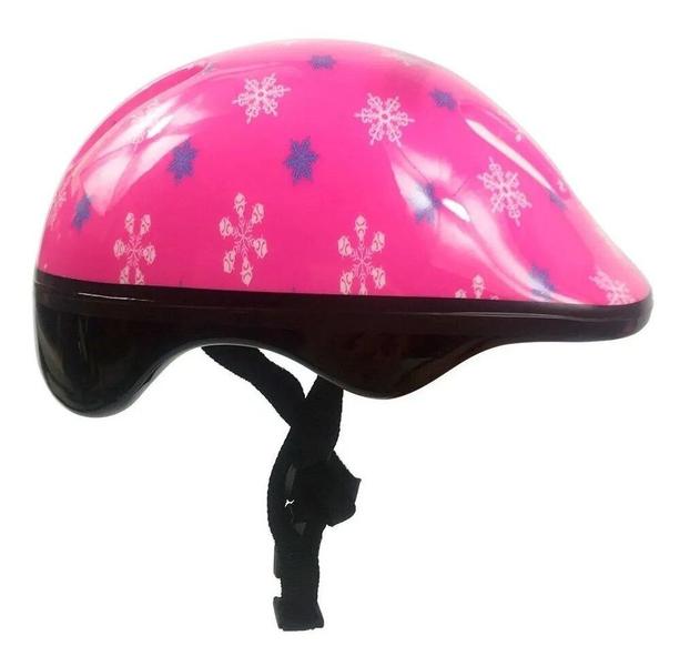 Imagem de Kit Radical Proteção Completo Infantil Capacete Rosa Dmr5489