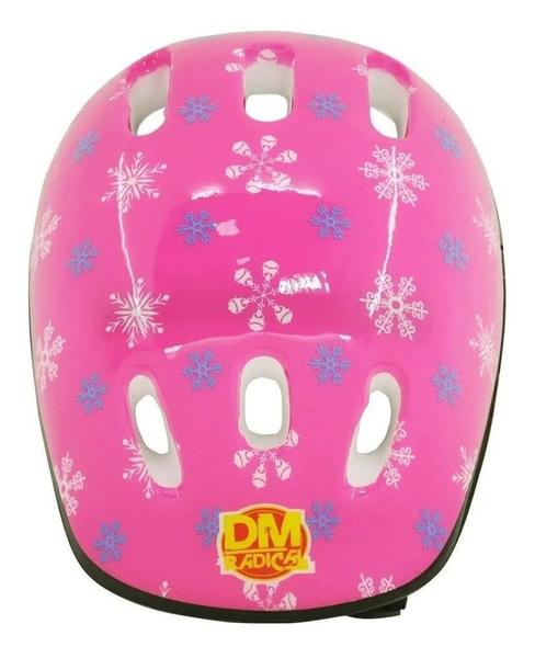 Imagem de Kit Radical Proteção Completo Infantil Capacete Rosa Dmr5489