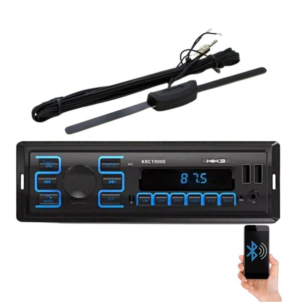 Imagem de Kit Rádio Kx3 Krc1900 Bluetooth + Antena Interna Para Rádio