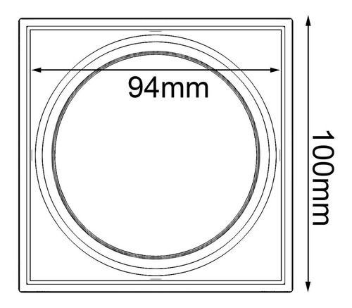 Imagem de Kit Ralo Tampa Inox 304 + Base 10x10 Cm Square Preto