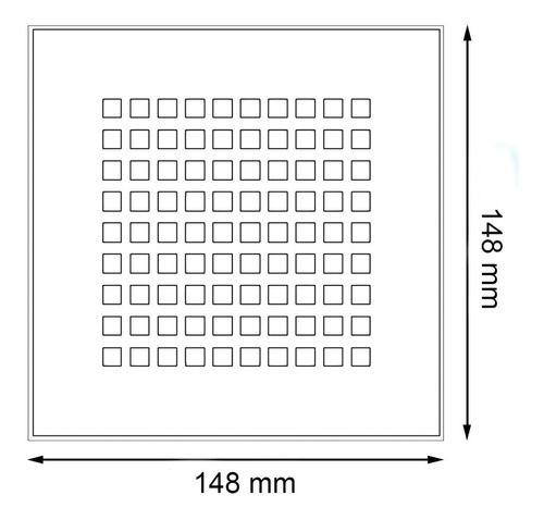 Imagem de Kit Ralo Tampa Inox 304 + Base 15x15 Cm Square Dourado