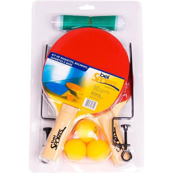 Imagem de Kit Raquete de PING PONG com 2 Raquetes, 3 Bolas e Rede