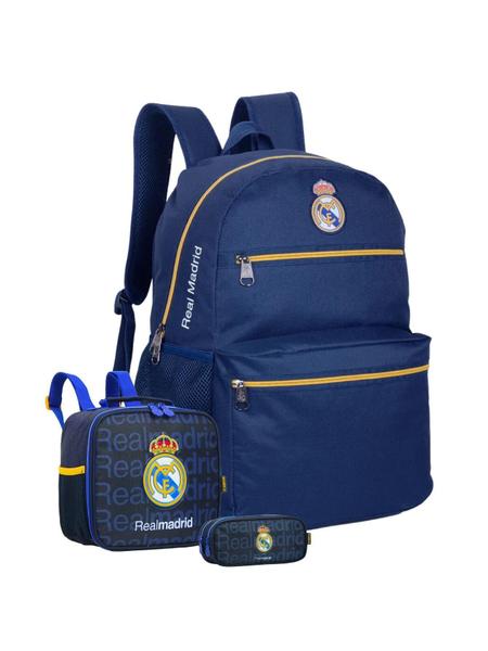 Imagem de Kit Real Madri Mochila Esporte Costas + Lancheira + Estojo D