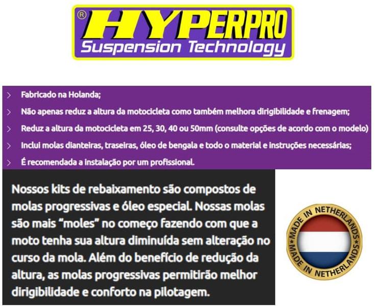 Kit Rebaixamento 25mm Hyperpro CRF 1000L Africa Twin 2020 Imagem de Kit Rebaixamento 25mm Hyperpro CRF 1000L Africa Twin 2020