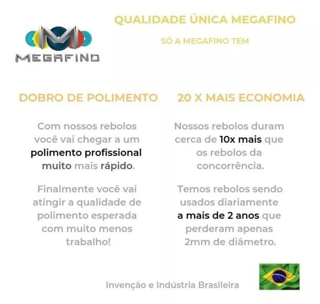 Imagem de Kit Rebolo Afiar Megafino 4'' Grão 1.200 +2.200 Cônico