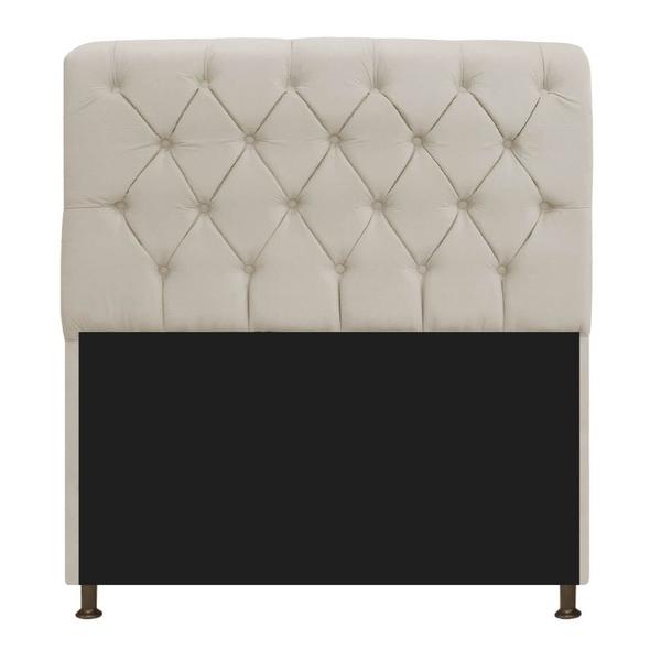 Imagem de Kit Recamier Sofá Calçadeira Divã Félix 140 cm e Cabeceira Estofada Lady 140 cm Para Cama Box Casal Suede Bege - AM Decor