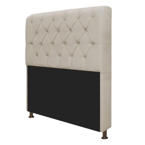 Imagem de Kit Recamier Sofá Calçadeira Divã Félix 140 cm e Cabeceira Estofada Lady 140 cm Para Cama Box Casal Suede Bege - AM Decor