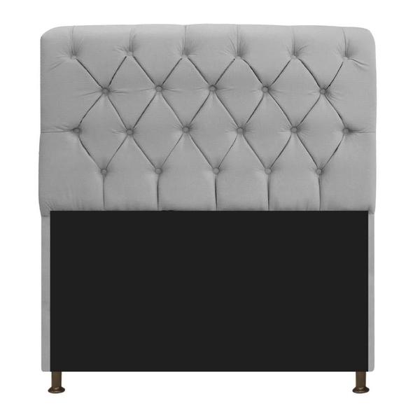 Imagem de Kit Recamier Sofá Calçadeira Divã Félix 140 cm e Cabeceira Estofada Lady 140 cm Para Cama Box Casal Suede Cinza - AM Decor