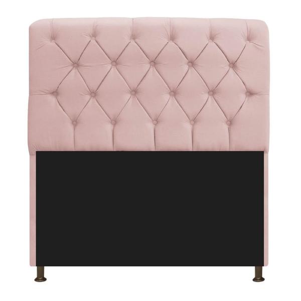 Imagem de Kit Recamier Sofá Calçadeira Divã Félix 160 cm e Cabeceira Estofada Lady 160 cm Para Cama Box Solteiro Suede Rosê - AM Decor