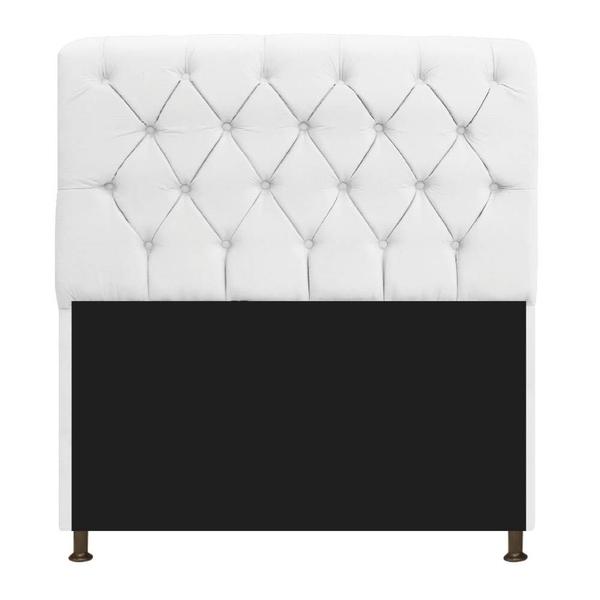 Imagem de Kit Recamier Sofá Calçadeira Divã Félix 90 cm e Cabeceira Estofada Lady 90 cm Para Cama Box Solteiro Suede Branco - AM Decor