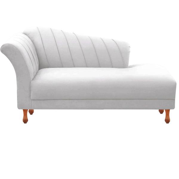 Imagem de Kit Recamier Sofá Chaise Para Clinica 1,40 + 1 Poltrona Decorativa Iza Pés Retro Para Sala de Noiva Nanda Decor