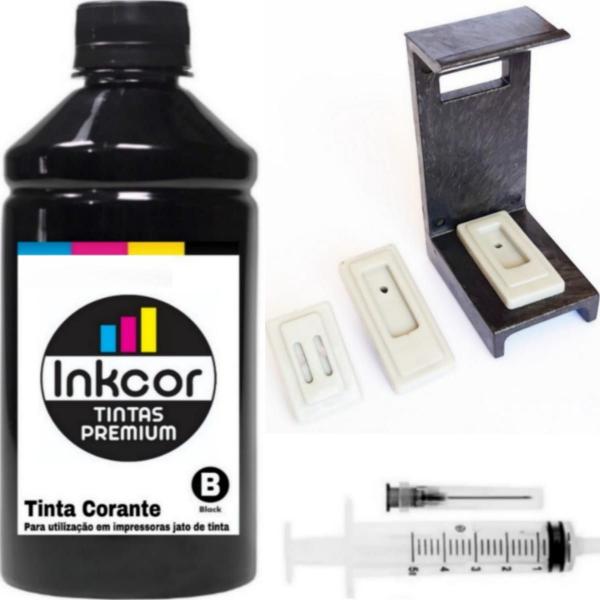 Imagem de Kit Recarga de Cartuchos Preto com 60ml de Tinta Compativel com Impressora HP 2774