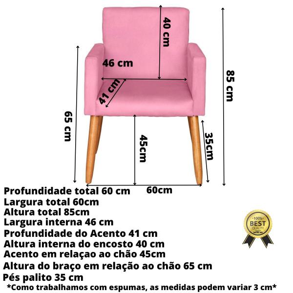 Imagem de Kit Recepção 1 Namoradeira 2 Poltronas para Recepção Sala de Espera Resistente confortável Estofado 4 Lugares