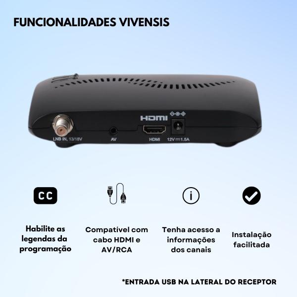 Imagem de Kit receptor vivensis + controle senior