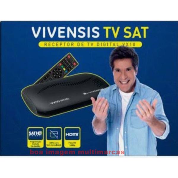 Imagem de kit Receptor Vivensis VX10 SatHD + Antena Parabólica KU 60cm