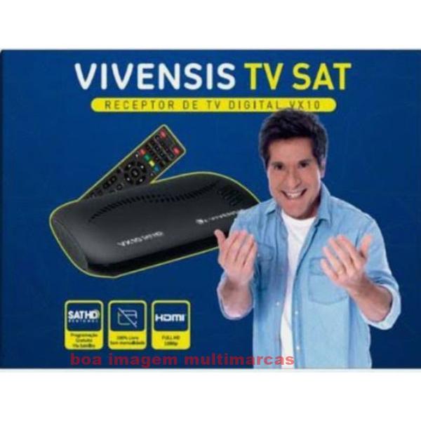 Imagem de kit Receptor Vivensis VX10 SatHD + Antena Parabólica KU 60cm