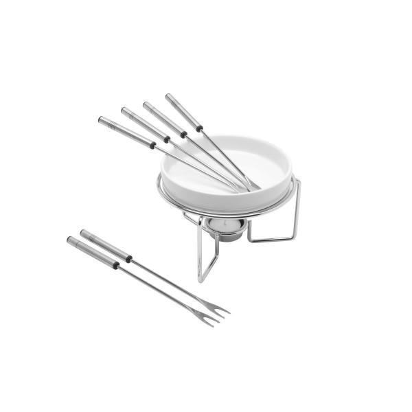 Kit rechaud 15 cm para queijo Brie de cerâmica com faca de aço inox e suporte Bon Gourmet - 26373 - Wolff Imagem de Kit rechaud 15 cm para queijo Brie de cerâmica com faca de aço inox e suporte Bon Gourmet - 26373