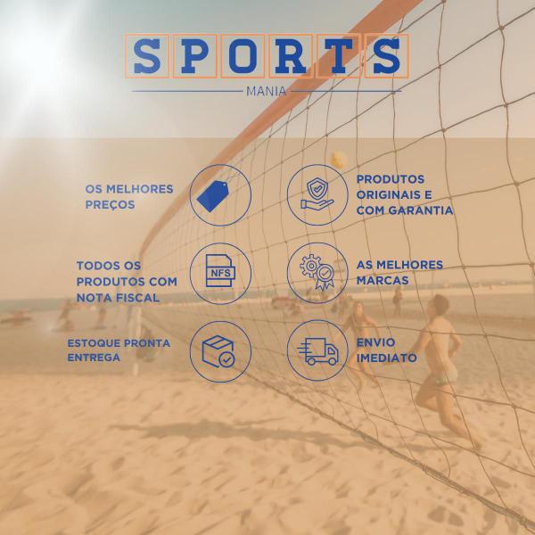 Imagem de Kit Rede para Volei de Praia com Poste e Varão Rede 8 metros Sports Mania