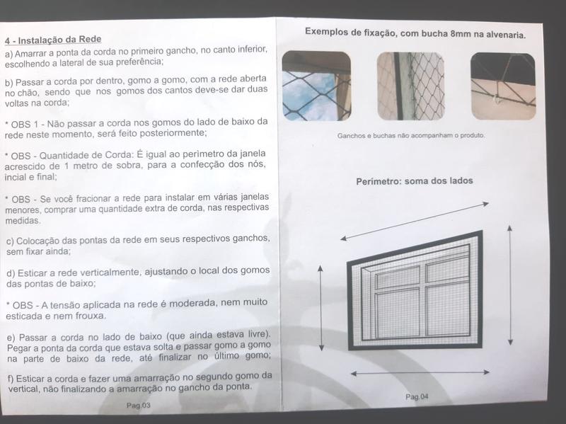 Imagem de kit rede tela proteção completo 10mt x 3,5mt Preta